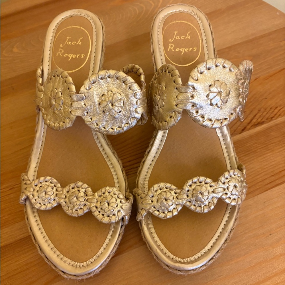 Jack Rogers Metallic Gold Women's Sandals
